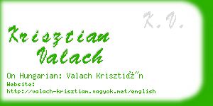 krisztian valach business card